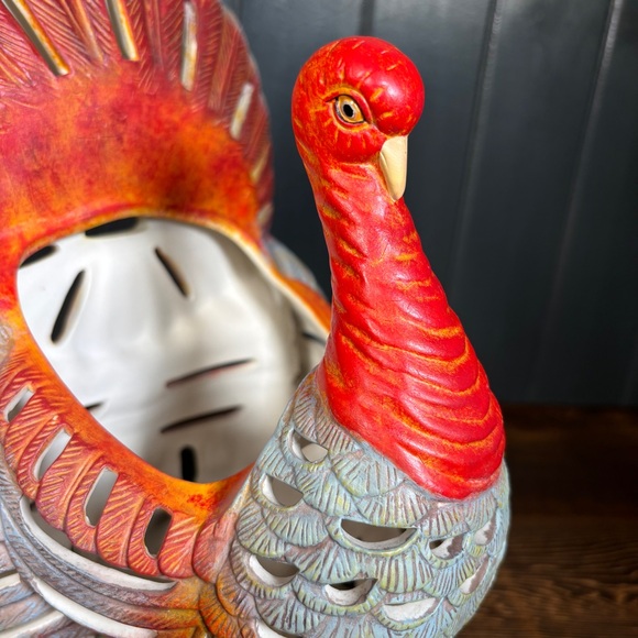 Vintage PartyLite Autumn Harvest Porcelain Turkey Tea Light Candle Holder - Picture 10 of 15